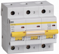 Автоматический выключатель IEK 3П 10 кА C 25 А